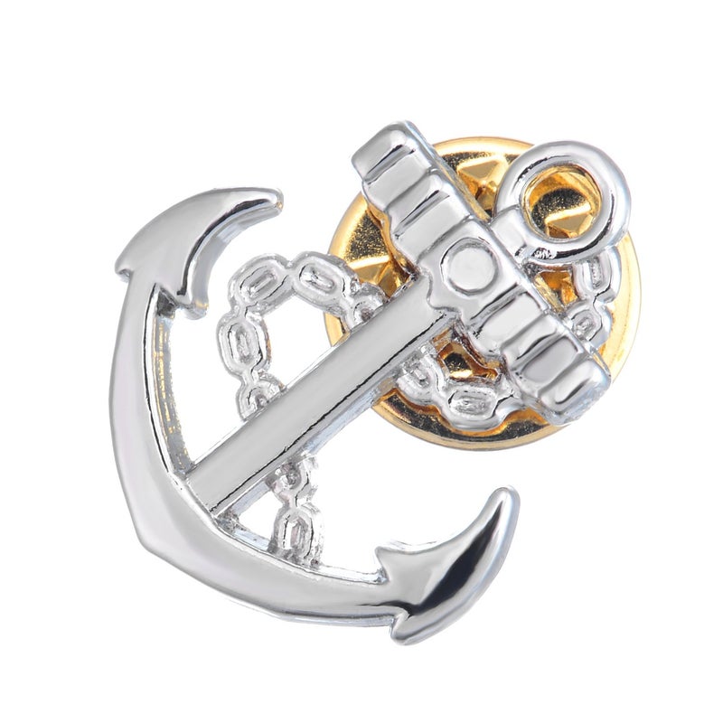 Salutto Anchor Lapel Pin Silver - Image 1